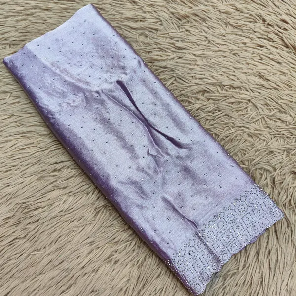 Satin Fabric Heavy Stone Work Hijabs | HJ10